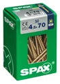 Lot De 50 Vis Acier Tête Fraisée Pozidriv Spax, Diam.4.5 Mm X L.70 Mm