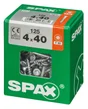 Lot De 125 Vis Acier Tête Fraisée Torx Spax, Diam.4 Mm X L.40 Mm
