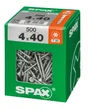 Lot De 500 Vis Acier Tête Fraisée Torx Spax, Diam.4 Mm X L.40 Mm