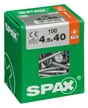 Lot De 100 Vis Acier Tête Fraisée Torx Spax, Diam.4.5 Mm X L.40 Mm
