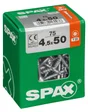 Lot De 75 Vis Acier Tête Fraisée Torx Spax, Diam.4.5 Mm X L.50 Mm