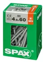 Lot De 50 Vis Acier Tête Fraisée Torx Spax, Diam.4.5 Mm X L.60 Mm