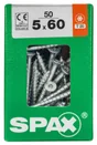Lot De 50 Vis Acier Tête Fraisée Torx Spax, Diam.5 Mm X L.60 Mm
