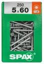 Lot De 250 Vis Acier Tête Fraisée Torx Spax, Diam.5 Mm X L.60 Mm