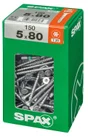 Lot De 150 Vis Acier Tête Fraisée Torx Spax, Diam.5 Mm X L.80 Mm
