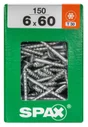 Lot De 150 Vis Acier Tête Fraisée Torx Spax, Diam.6 Mm X L.60 Mm