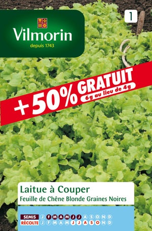 Laitue À Couper + 50% Gratuit, Vilmorin