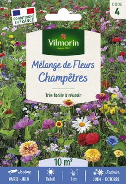 Prairie Fleurie Mélange Champêtre Vilmorin 10 M²