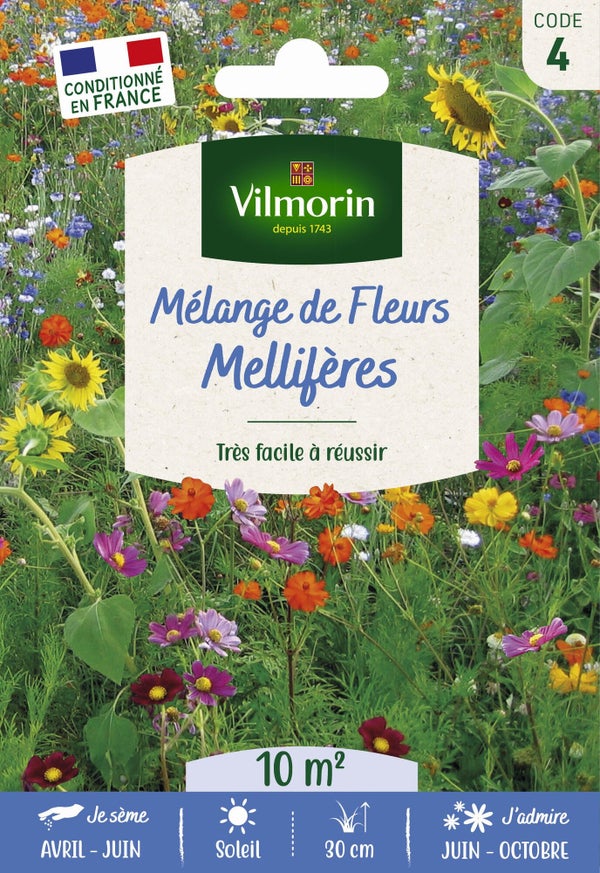 Prairie Fleurie Mélange Mellifere Vilmorin 10 M²