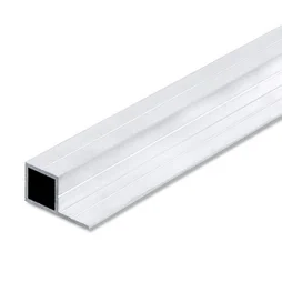 Tube Carré Aluminium Brut, L.1 M X L.4.55 Cm X H.2.35 Cm