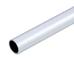 Tube Rond Aluminium Anodisé Argent, L.1 M X Diam.25 Mm