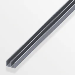 Double U Aluminium Brut, L.2 M X L.1.59 Cm X H.1 Cm
