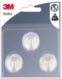 Lot de 3 crochets adhésif, 3M gris / argent 0.3 kg
