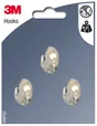 Lot de 3 crochets adhésif, 3M transparent 0.3 kg