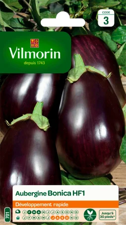 Aubergine bonica hybride f1 VILMORIN 0.4 g