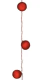 GUIRLANDE BOULE VELOUR ROUGE 3.40M