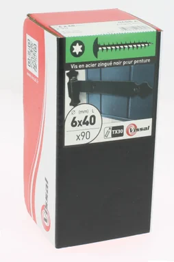 Lot De 90 Vis Acier Tête Ronde Standers, Diam.6 Mm X L.40 Mm
