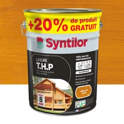 Lasure SYNTILOR Thp 8 ans chêne clair satiné 5L+20% gratuit