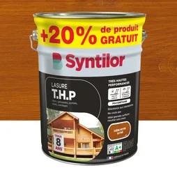 Lasure SYNTILOR Thp 8 ans chêne moyen satiné 5L+20% gratuit