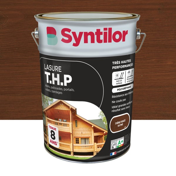Lasure SYNTILOR THP 8 ans chêne foncé satiné 5 L