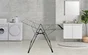 Etendoir a linge sur pieds25 m noir