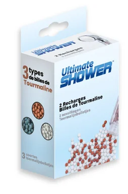 Recharge pour pommeau a billes argile, Active shower lot de 2