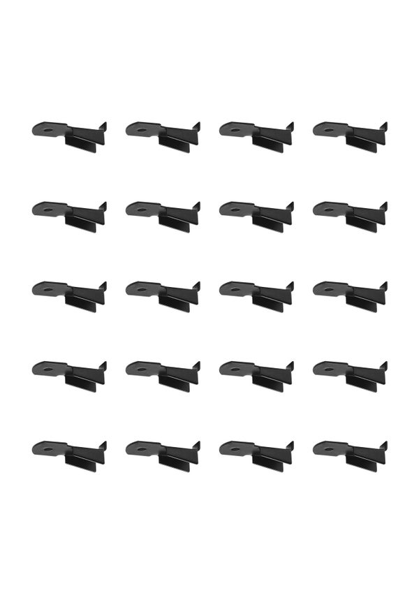 Lot de 20 taquets pour crémaillère, acier noir
