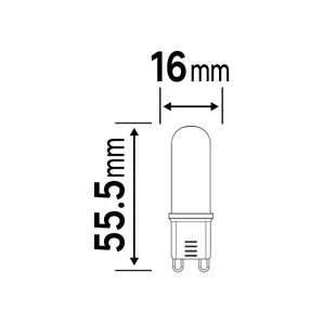 Ampoule led bulbe g9 verre 4,2w=40w 470 lm depolie 2700k lot 3 lexman