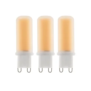 Ampoule led bulbe g9 verre 4,2w=40w 470 lm depolie 4000k lot 3 lexman