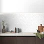 Carrelage mur intérieur effet origami blanc mat Arctic l.30 x L.90 cm ARTENS 