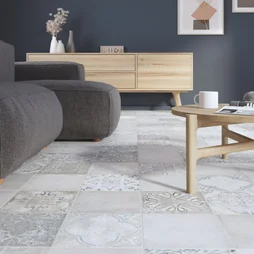Carrelage sol intérieur effet ciment gris Alcazar l.45 x L.45 cm ARTENS
