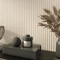 Carrelage mur intérieur effet relief strié beige Arctic l.30 x L.90 cm ARTENS 