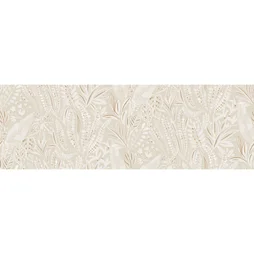 Carrelage mur intérieur effet relief floral beige Arctic l.30 x L.90 cm ARTENS