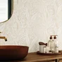 Carrelage mur intérieur effet relief floral beige Arctic l.30 x L.90 cm ARTENS