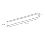 Lot de 2 plinthes Kanali, gris x L. 59.5 cm, Ep.9.5 mm