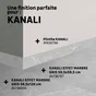 Lot de 2 plinthes Kanali, gris x L. 59.5 cm, Ep.9.5 mm