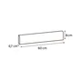 Lot de 2 plinthes Glentana H.8 x l.60 cm marron clair 