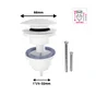 Bonde, clic-clac lavabo, diam.42 mm, EQUATION, blanc