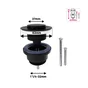Bonde clic-clac lavabo, diam.42 mm, EQUATION, noir