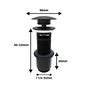 Bonde, clic-clac lavabo, diam.42 mm, EQUATION, noir