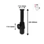 Siphon pour lavabo gain de place diam.32, EQUATION, noir