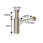 Siphon pour lavabo gain de place diam.32, EQUATION, chrome brosse