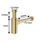 Siphon pour lavabo gain de place diam.32, EQUATION, doré