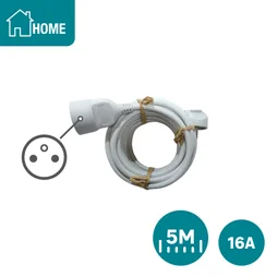 Rallonge menager 16a h05vvf 3g1,5 5 metres blanc lexman