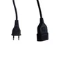 Rallonge menager 6a h03vvf 2 x 0,75 mm 3 metres noir lexman