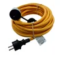 Rallonge de bricolage 16a h07rn-f 3g2,5 ip44 10 metres jaune lexman
