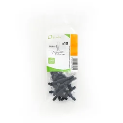 Lot de 10 raccords en T diam.4-6 mm