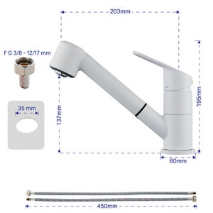 Mitigeur de cuisine, KEMI, DELINIA blanc