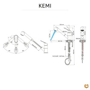 Mitigeur de cuisine, Kemi, DELINIA, facon inox