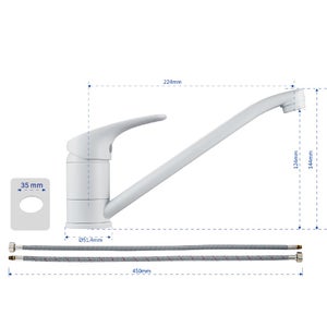 Mitigeur de cuisine, Essential, DELINIA blanc